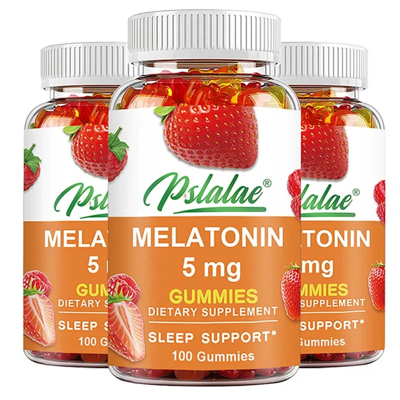 5mg Melatonin Gummies for Adults Improve Insomnia Relax Brain Deep Sleep Gluten Free Non-GMO