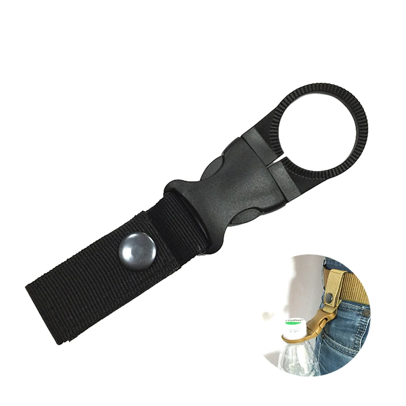 

Nylon Webbing Water Bottle Holder Clip For Outdoor Tactical Use Durable Cold Heat Resistant 5Cm Belt Compatible Heavy Duty Drink