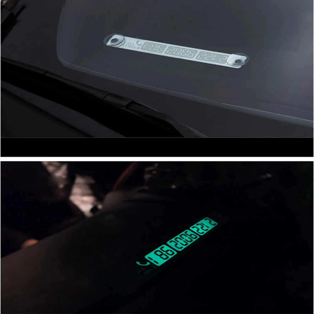 Car Temporary Parking Card Phone Number Cards Plate Telephone Number Park Stop Automobile Luminous Accessory Car-styling H9EE