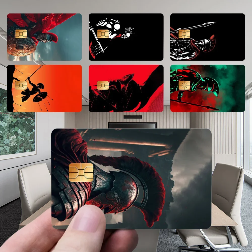 

Spartan Warriors Stickers New Cartoon Card Debit Bank Charge Card Bus Metro Waterproof Sticker Decal Decoration