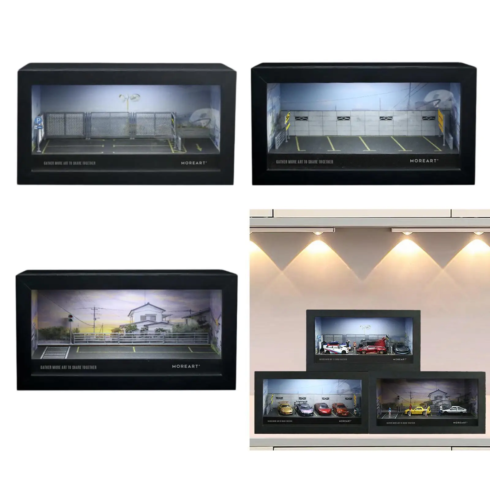 

Масштабная модель автомобиля 1:64, витрина-диорама для игрушечных машинок и фигурок