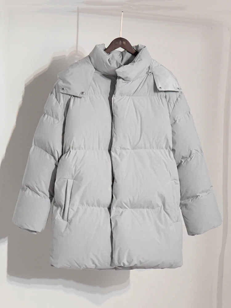 DEAT-Manteau matelassé en coton pour femme, veste à capuche, fermeture éclair, manches longues, chaud, vert, mode, hiver, nouveau, 2024, 7AB5380