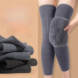 New 1 Pair Rabbit Fur Knee Pads for Women Winter Warm Men Old People Cold Leg Arthritis Kneepad Knee Support Run Knee Protector