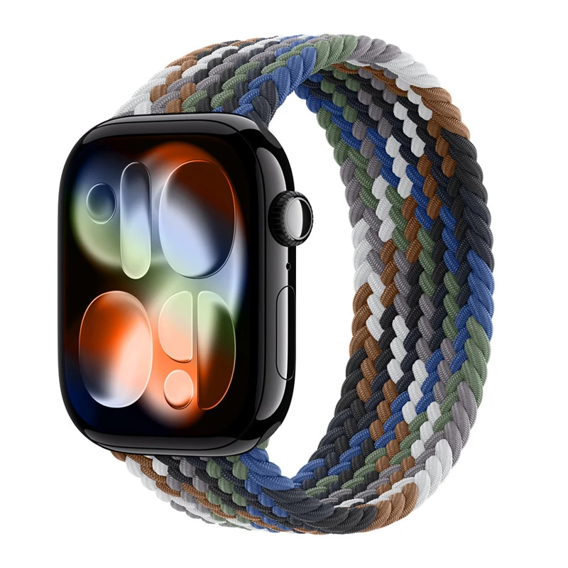Geflochtenes Solo Loop Armband für Apple Watch Series 12 11 10 9 7 8 SE Ultra 4 3 49mm 46mm 42mm 44mm 45mm Armband Correa iWatch Bänder – Detail 4