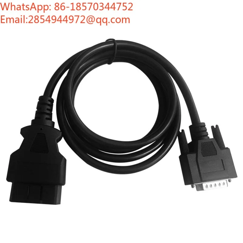 OBD2 Male To DB15P Male Extension Cable 16C Round Cable OD7.0 Automotive Fault Diagnosis Cable
