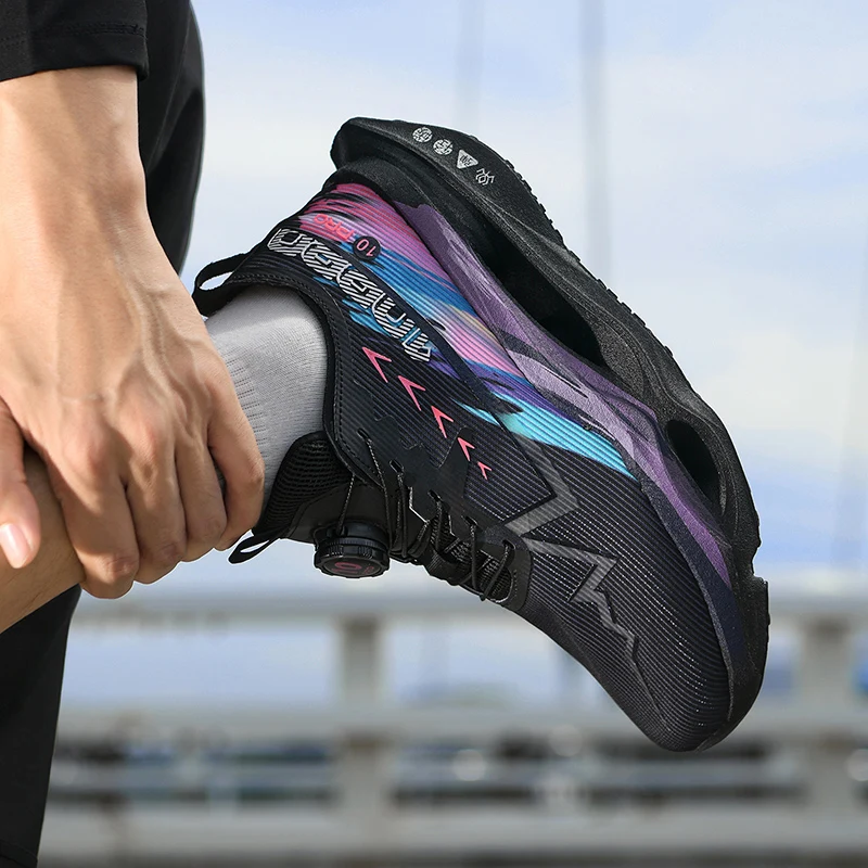 Men Running Shoes New Mens shoes sneakers flick Comfy Breathable lining Hollow out shoe soles Cushioning Men's Tennis trainers