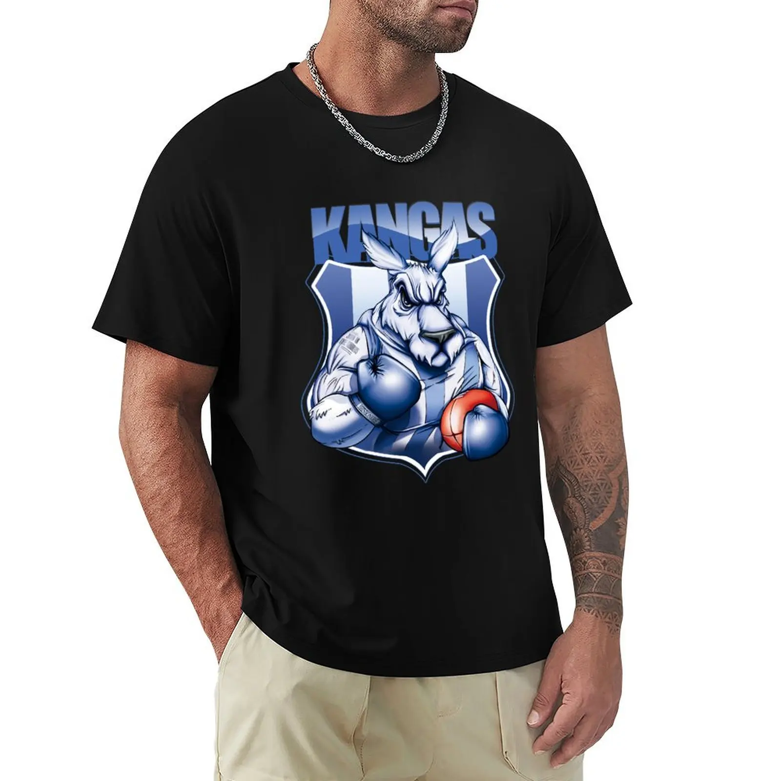 North Melbourne Kangaroos mascot - Original artwork by Brocker T-Shirt customs animal prinfor boys heavyweight t shirts for men