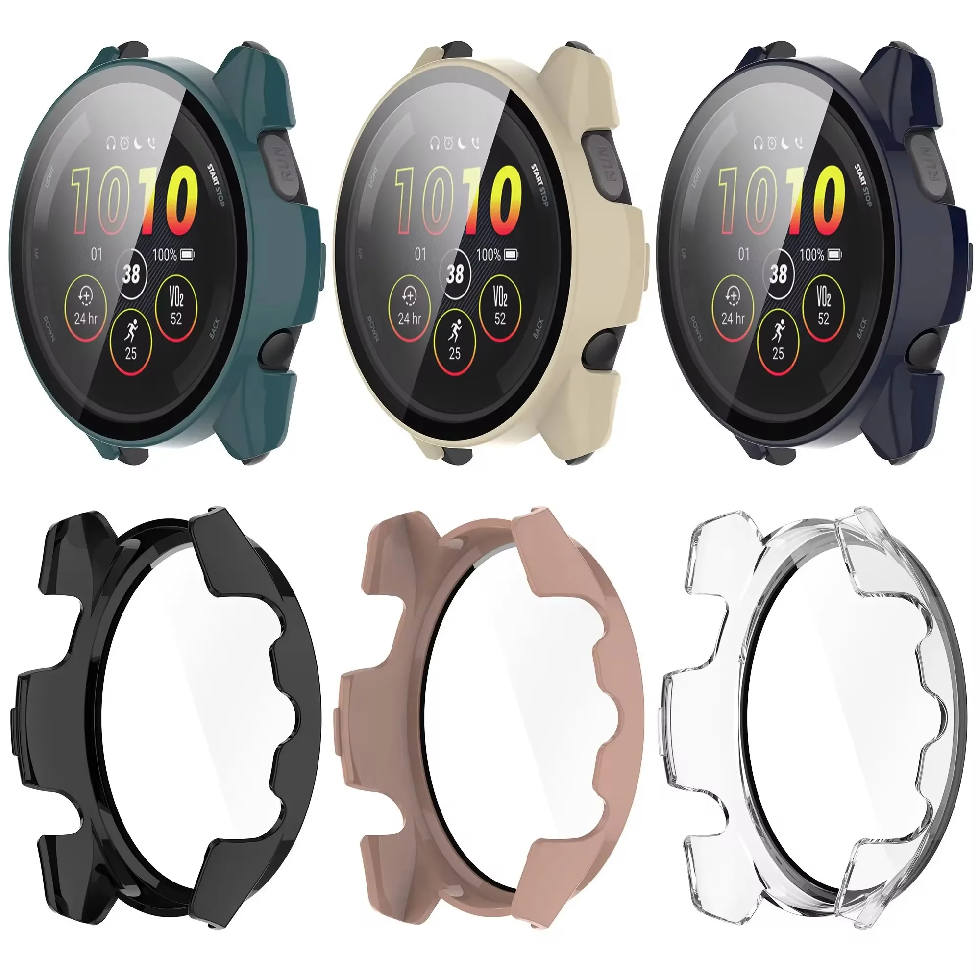 Folia ochronna z twardą krawędzią ekranu do Garmin Forerunner 165 965 955 265S 955 Solar 255 255S Music Watch Full Cover