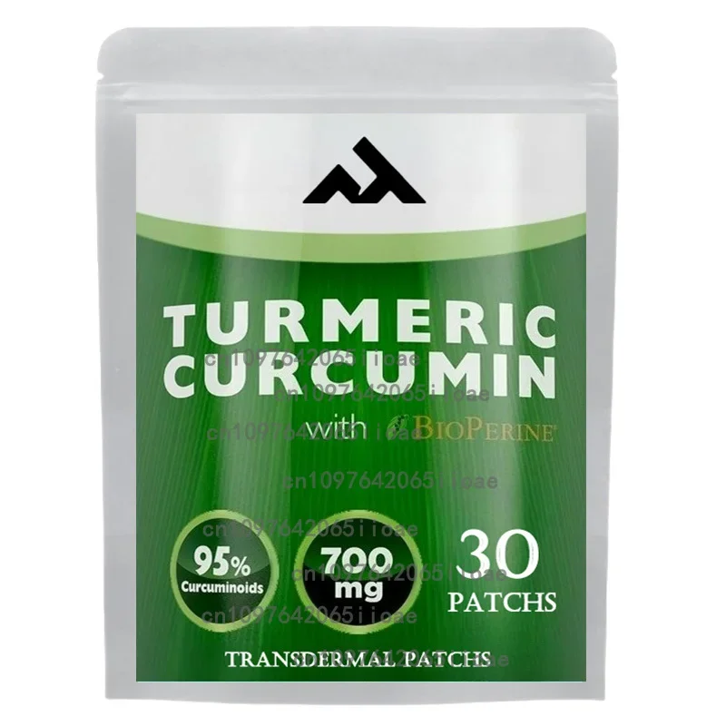 

Turmeric Curcumin Transdermal Patches for Muscle Support 30 Patches One Month Supply Natural Pain Relief Topical Application
