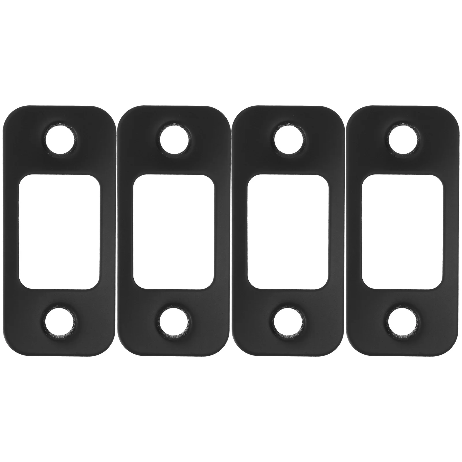 

4Pcs Stainless Steel Door Strike Plates Deadbolt Cover Plate for Residential and Commercial Use Door Strike Plate Black