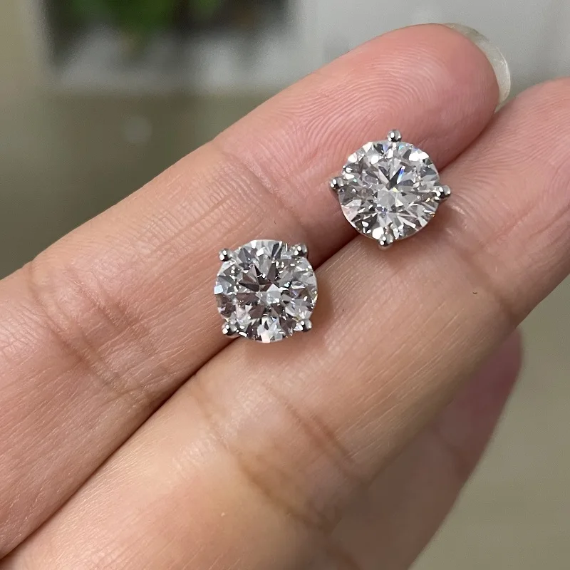 

Ruihe New Luxury Design Customized 14k CVD 2ct E VS1 Lab Grown Diamonds Earrings Jewelry Party Wedding Trendy Dangle Earrings