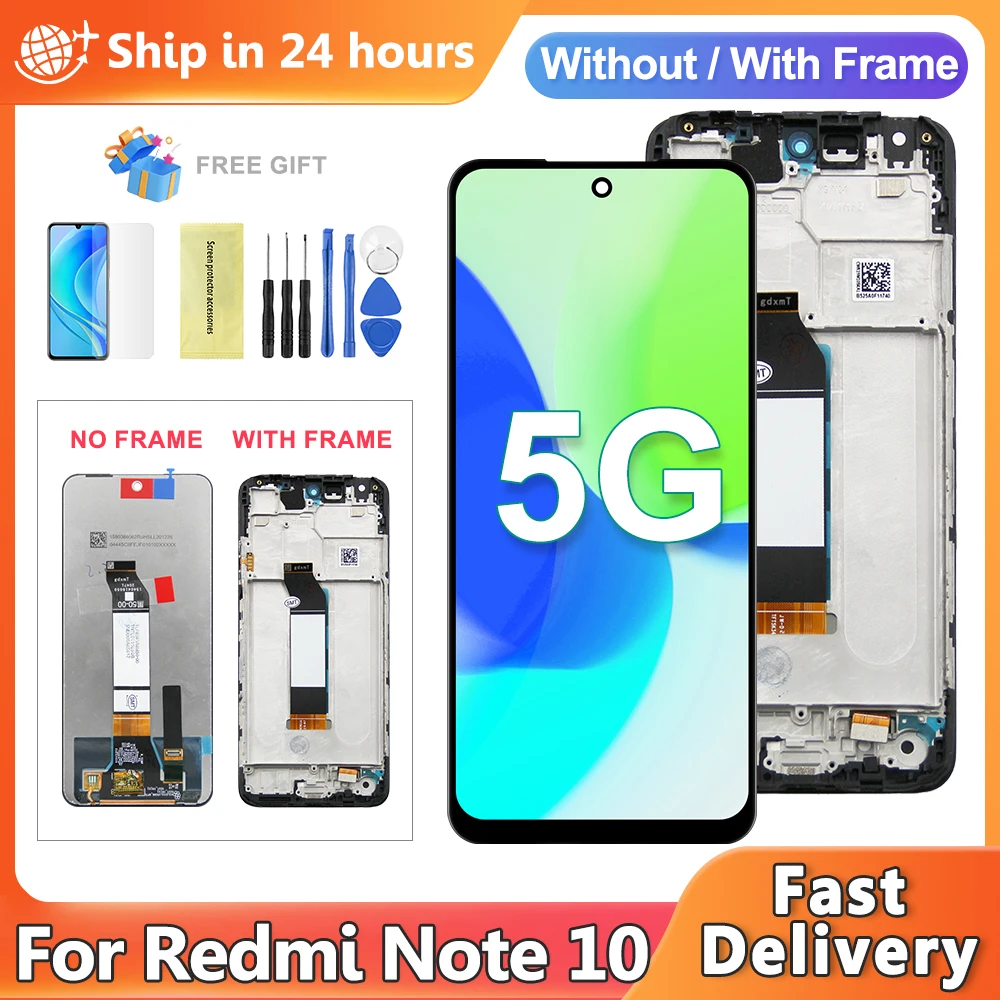 LCD For Xiaomi Redmi Note 10 5G M2103K19G M2103K19C Lcd Display Touch Screen Digital note10 5G Display Screen Assembly