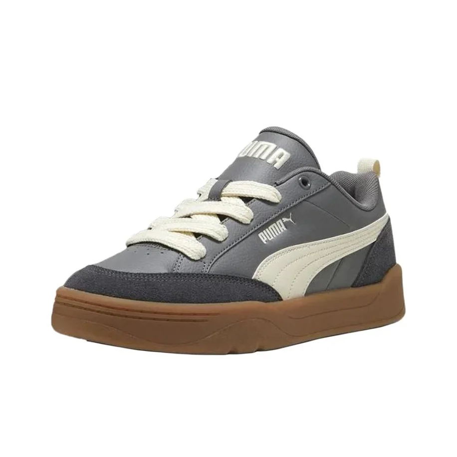 PUMA Park Lifestyle Breathable And Slip Resistant Low top Skateboard Shoes Unisex Gray 397262-04