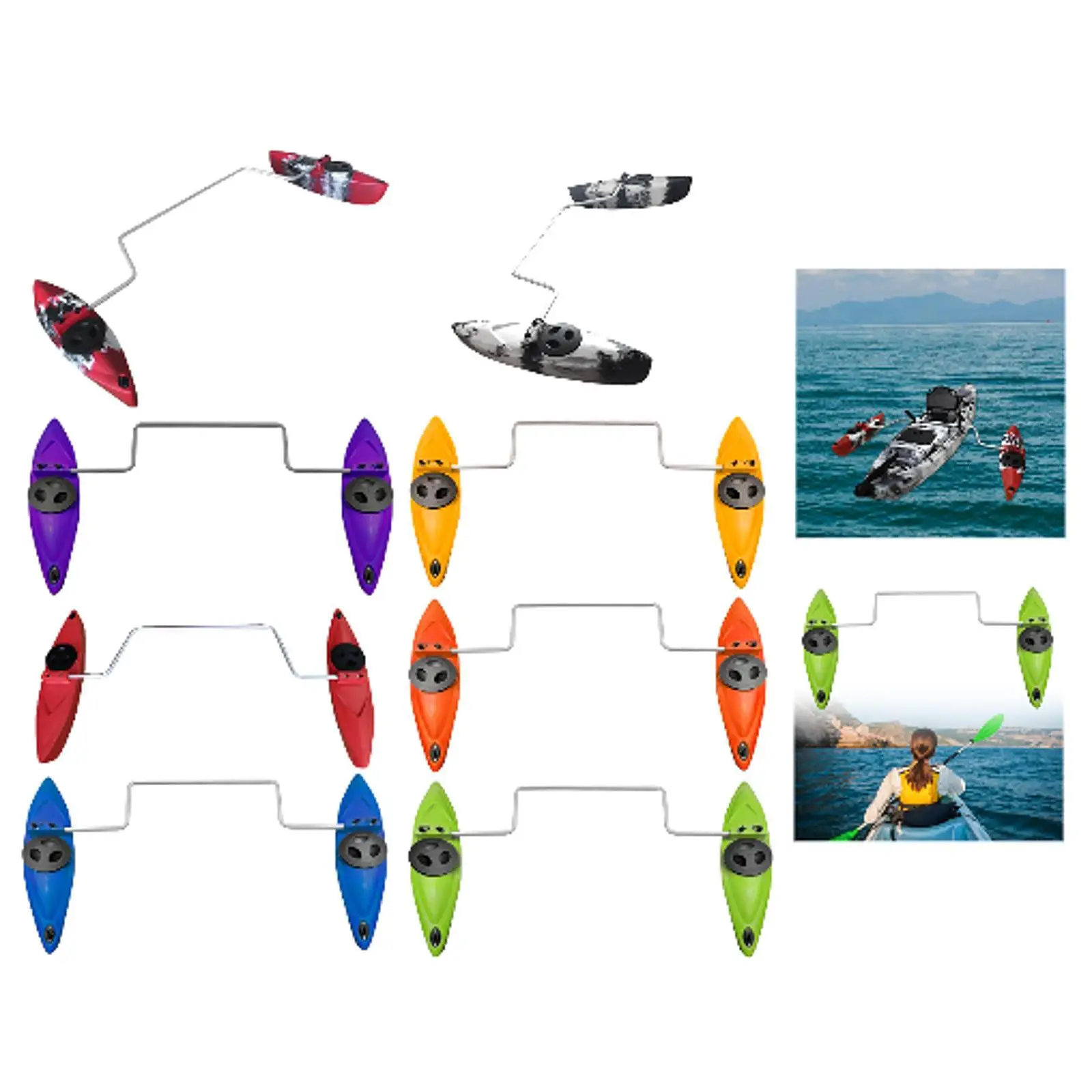 Kayak Stabilizer Versatile Kayak Outrigger Kit for Water Kayak Boat Paddling