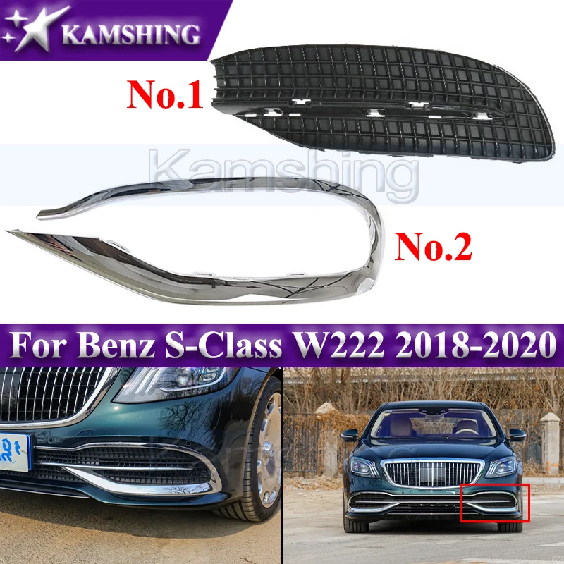 

Front Bumper Foglight Frame For Benz S-Class W222 2018-2020 Front Bumper Trim Strip 2228854500 2228854600 2228854500 2228854600