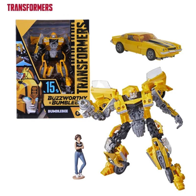 Hasbro Anime Transformers Bonecrusher Bumblebee Deluxe Class Christmas Gifts Genuine Action Figure Model Toys in Shelf