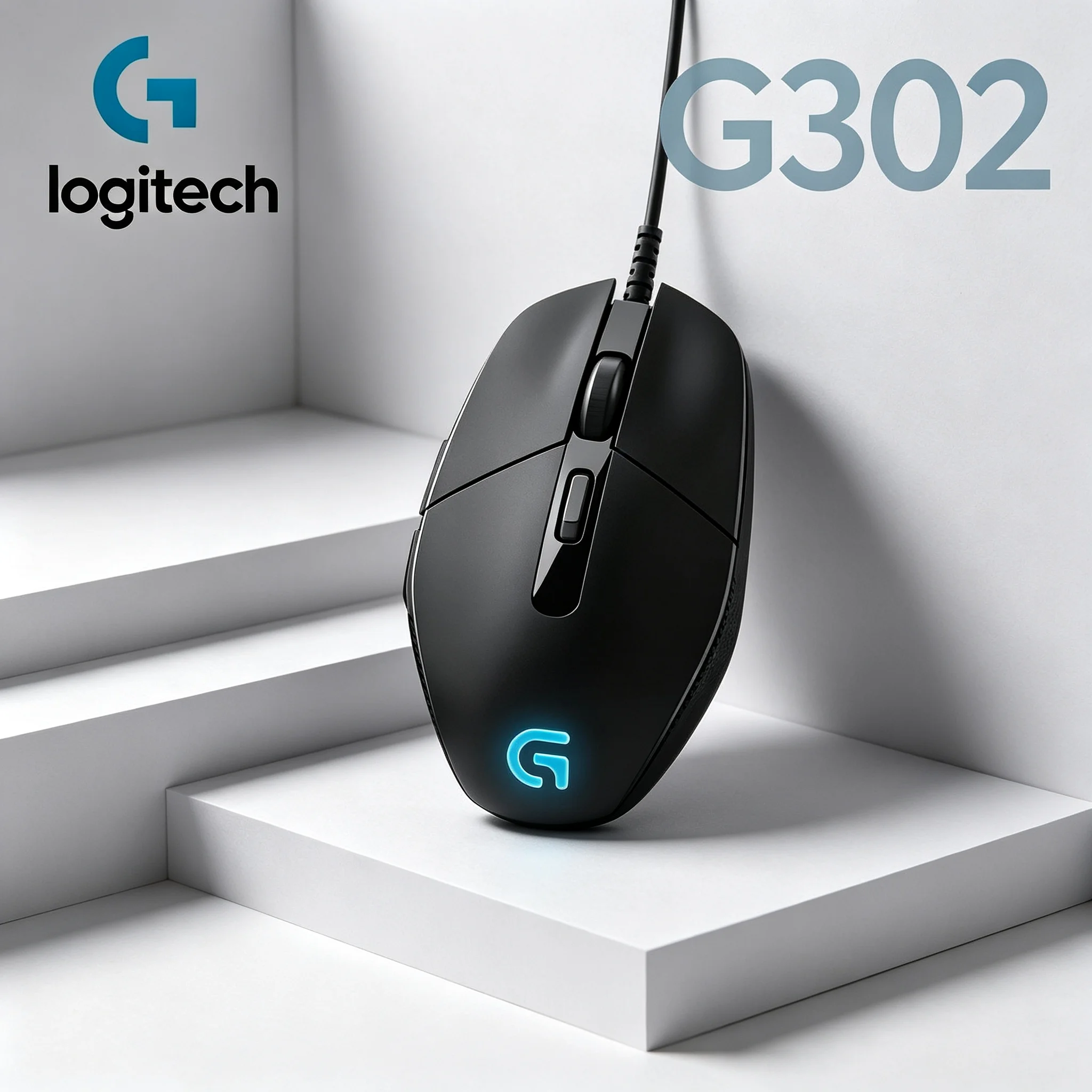 Logitech G302 Wired Gaming Mice 4000DPI Adjustable Sensitivity RGB Backlight 6 Programmable Buttons For Gamer Office Daily Life