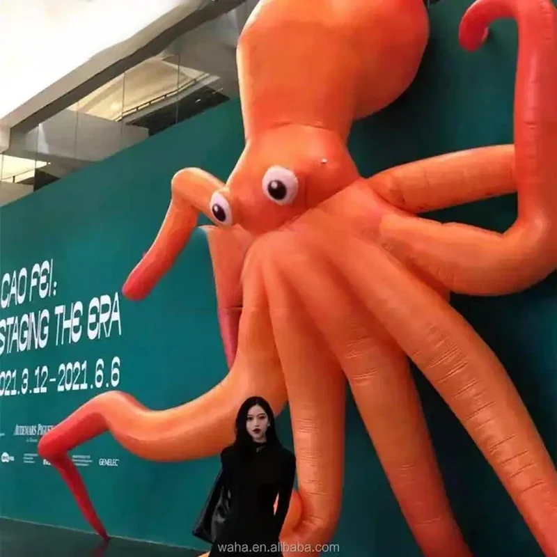 Giant Inflatable Octopus Outdoor Tentacles Advertising With Lighting Inflatable Squid Model For Building Decoration