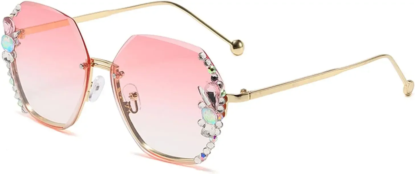 Export Quality Luxury Designer Hip Hop Diamond Sunglasses For Women Available at Wholesale Price for Export from India