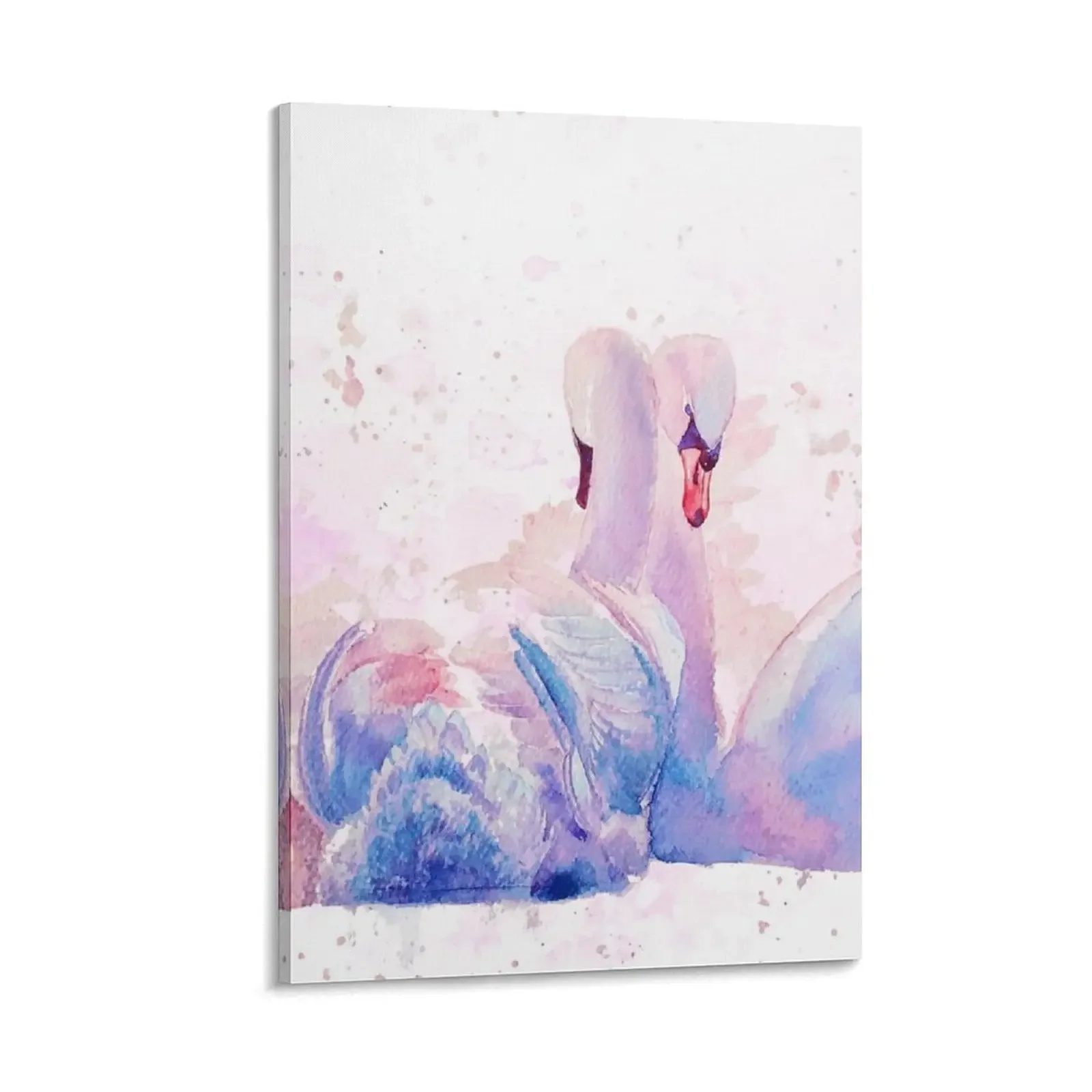 

Love Swans Couple Canvas Painting anime figure canvas wall art bedroom decor
