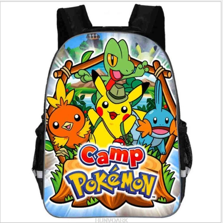 11-16 cali Pokemon plecak Umbreon Pikachu Charmander torby szkolne Anime podwójny plecak podstawowy dla dzieci chłopcy dziewczęta Mochilas