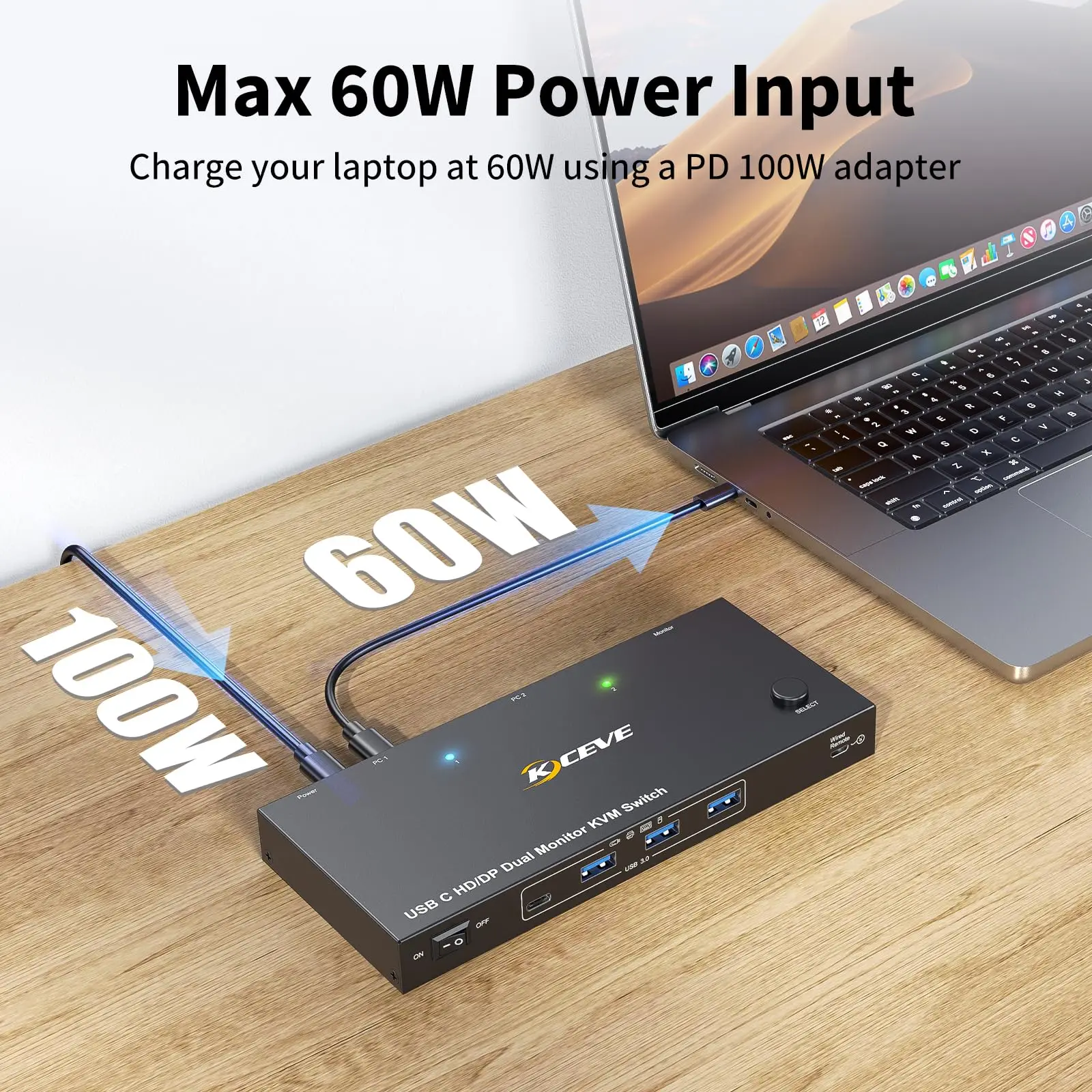 

NEW KVM Switch 2 Monitors 2 Computers USB C HDMI DP,KVM Switch Dual Monitor for Laptop & Desktop,USB 3.0 MST Dual HDMI 4K@60Hz