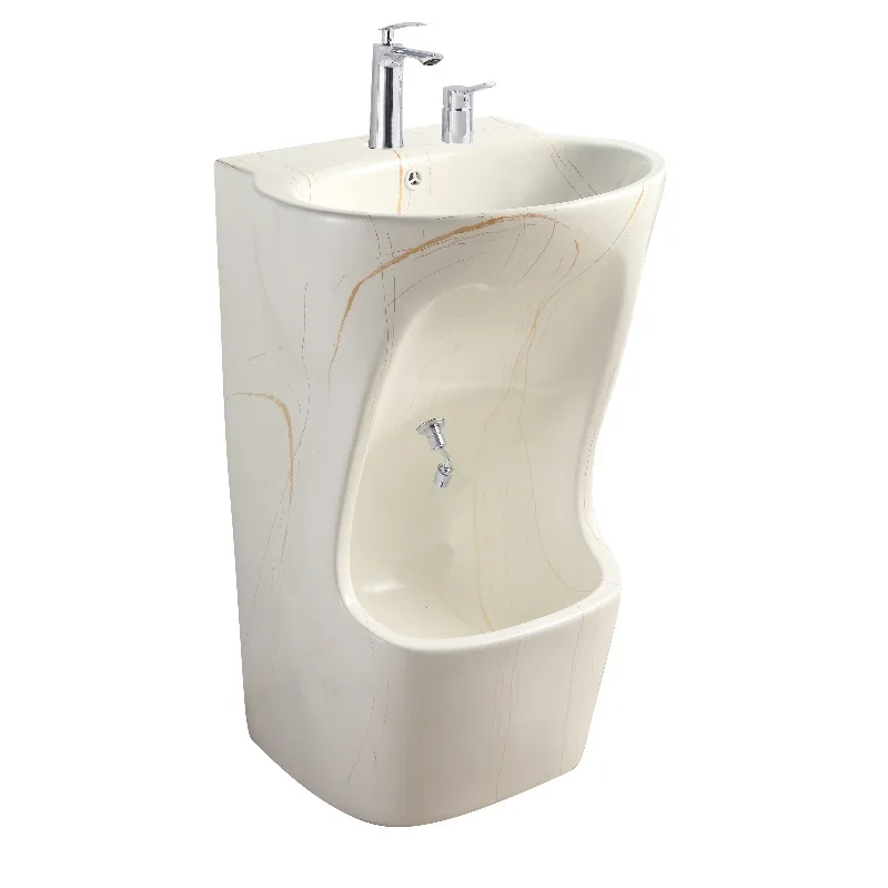 New design floor-to-ceiling bathroom hand foot bath ceramic base sink
