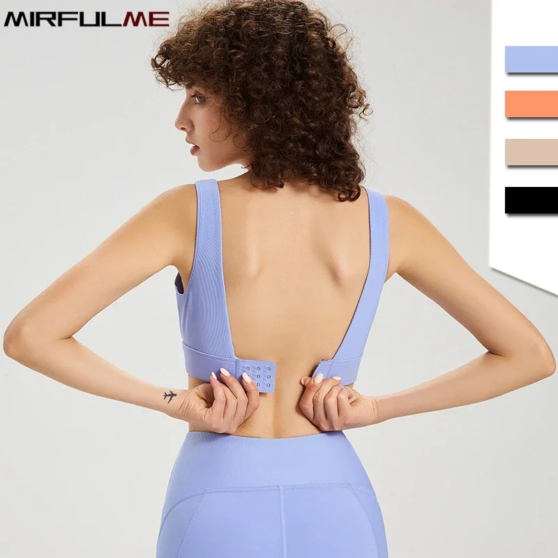 Women Sports Bra Quick Dry Gym Workout Vest High Impact Shockproof Brassiere Stretch Yoga Fitness Top Padded Athletic Undershirt