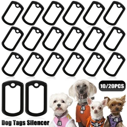 10-20Pcs Dog Tag Silicone Silencer Military Dog Tags Silencers ID Tags Rubber Case for Pet Collar Reduce Noise and Protect Tag