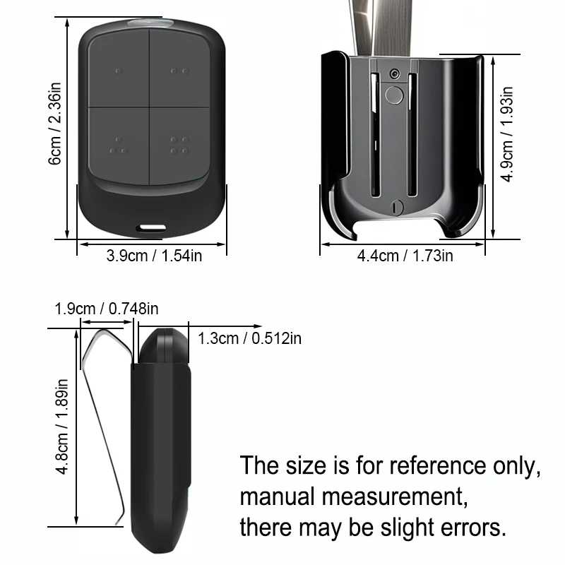 New XT4 433 RC 787456 Garage / Gate Remote Control Compatible With XT4 433RC 787452 787453 787454 433MHz Command Transmitter