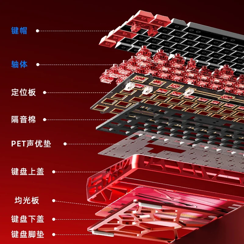 For Wooting80HE CNC Anode Aluminum Hollow Shell Customized Keyboard Modification PCB Wooting80 Shell Gamers DIY Hands on Set