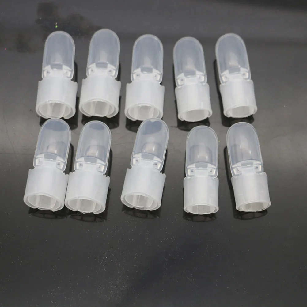 10Pcs Clear Plastic Nail Art Protector Clips Manicure Cover Polish Shield Cap for Home Use Nail Art DIY Tools Women Gift