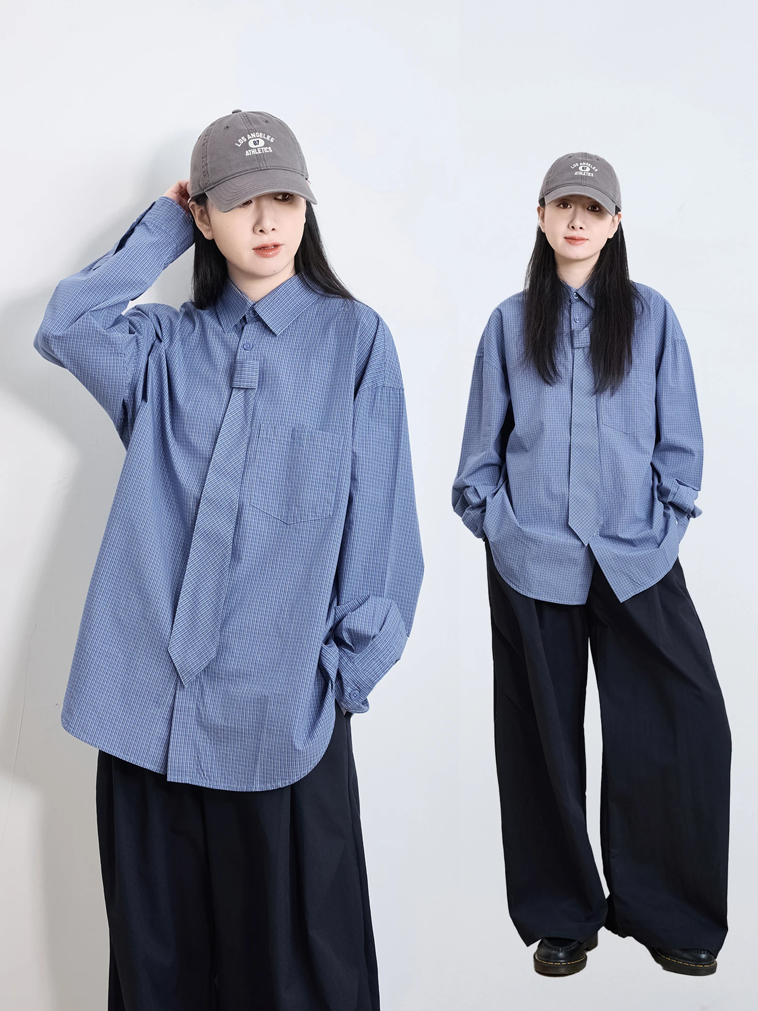 

Loose Fit Plaid Long Sve irt Casual Sle Women's Spring Autumn Cotton Breathable Thin irt Cool Trendy ex irt