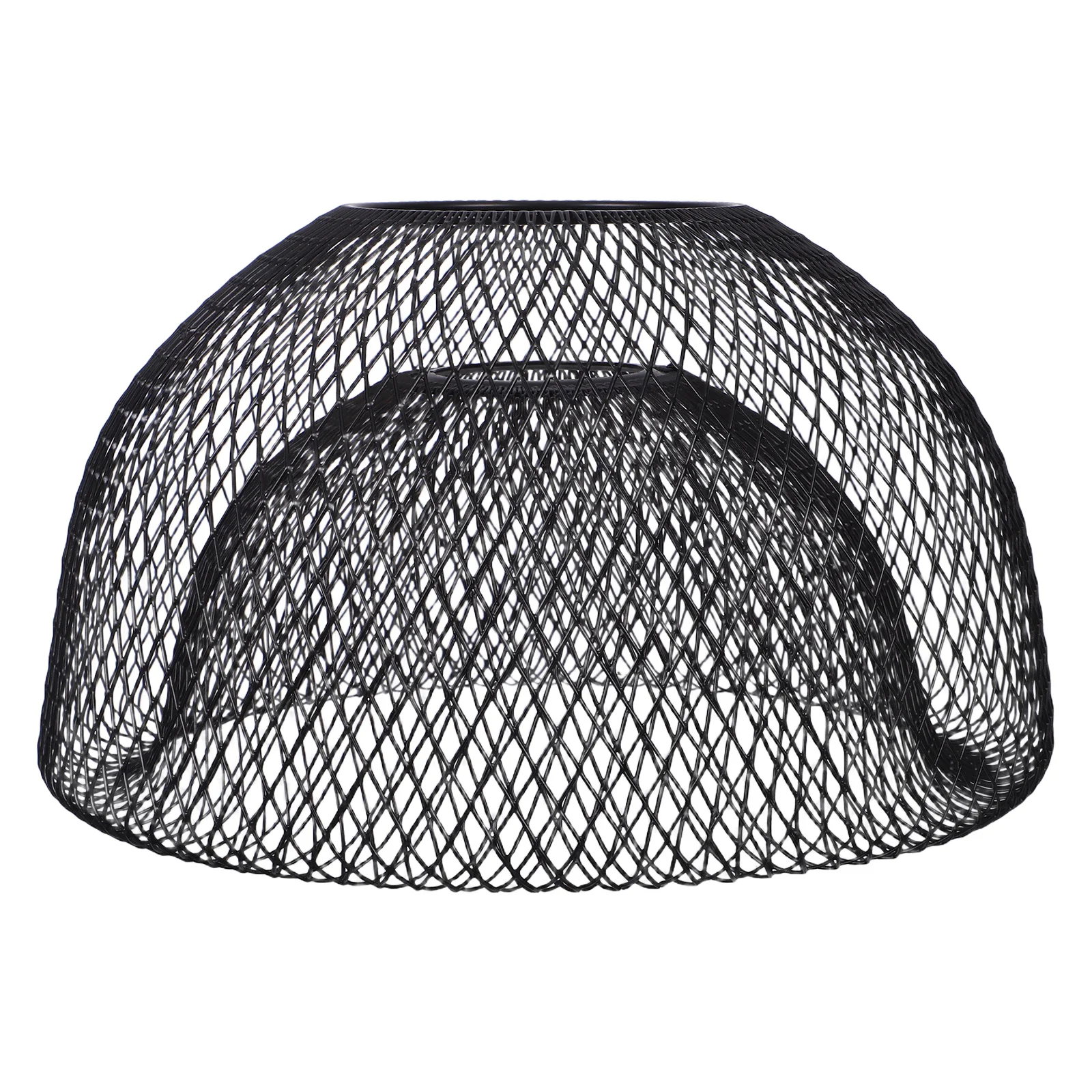 طبقة مزدوجة أسود سلك الحديد غطاء مصباح شبكة مجوفة 42 مللي متر ثقب القطر الحائط النمط الصناعي ضوء الظل غرفة نوم المعيشة #1