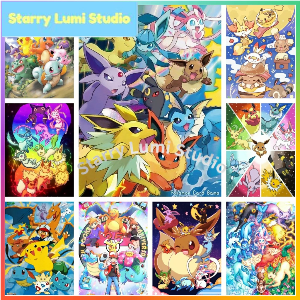 

Аниме-картина «Покемон» в технике алмазной вышивки, полный набор для творчества, вышивка крестом, 5D DIY, мозаика, декор для дома, новый подарок