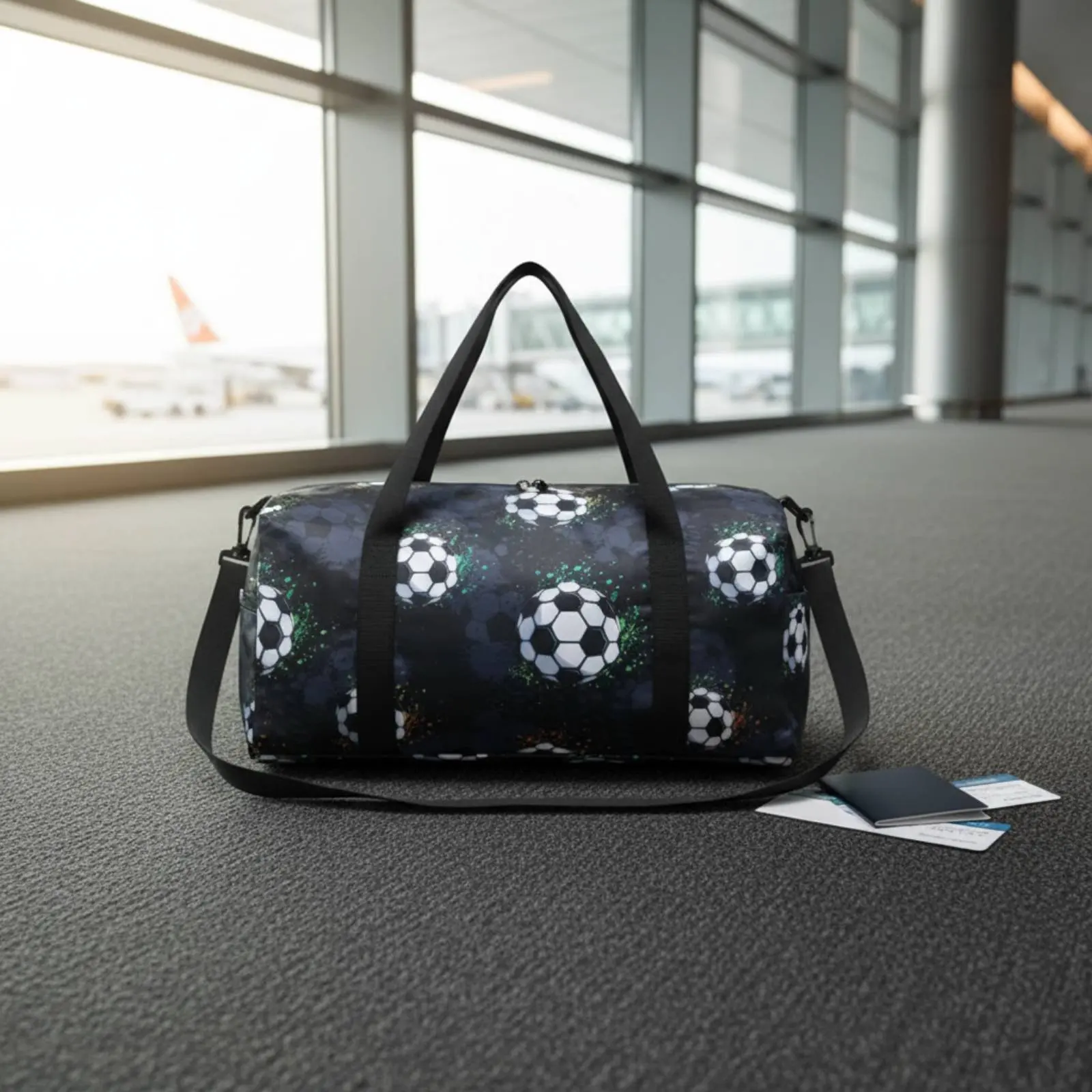 

Sports Duffel Bag Multi-Functional Large Capacity Equipment Bag Crossbody Travel Duffel Adjustable Shoulder Strap Long-Lasting