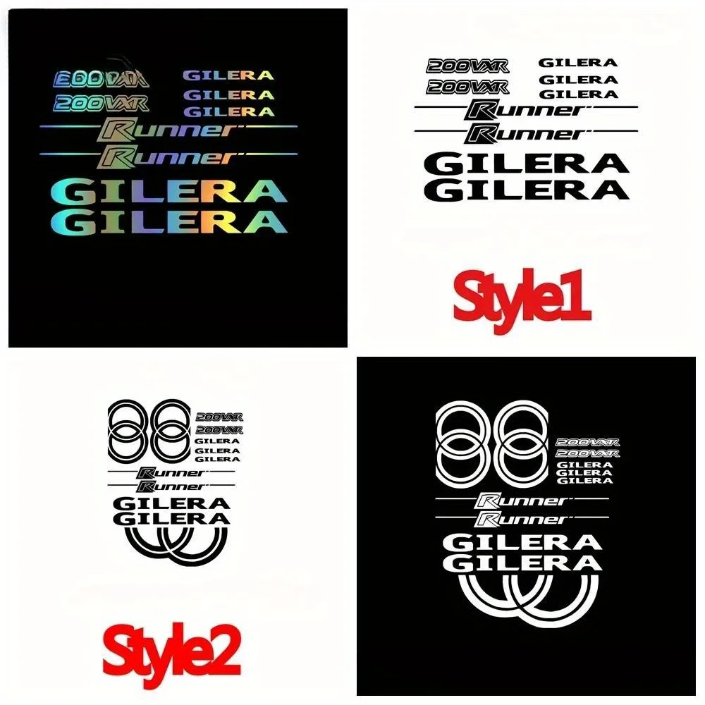 1 Juego de Pegatinas Estilosas 'Gilera Runner', Ideales para Monopatines, Mochilas y Equipamiento de Scooter para Mostrar Espíritu