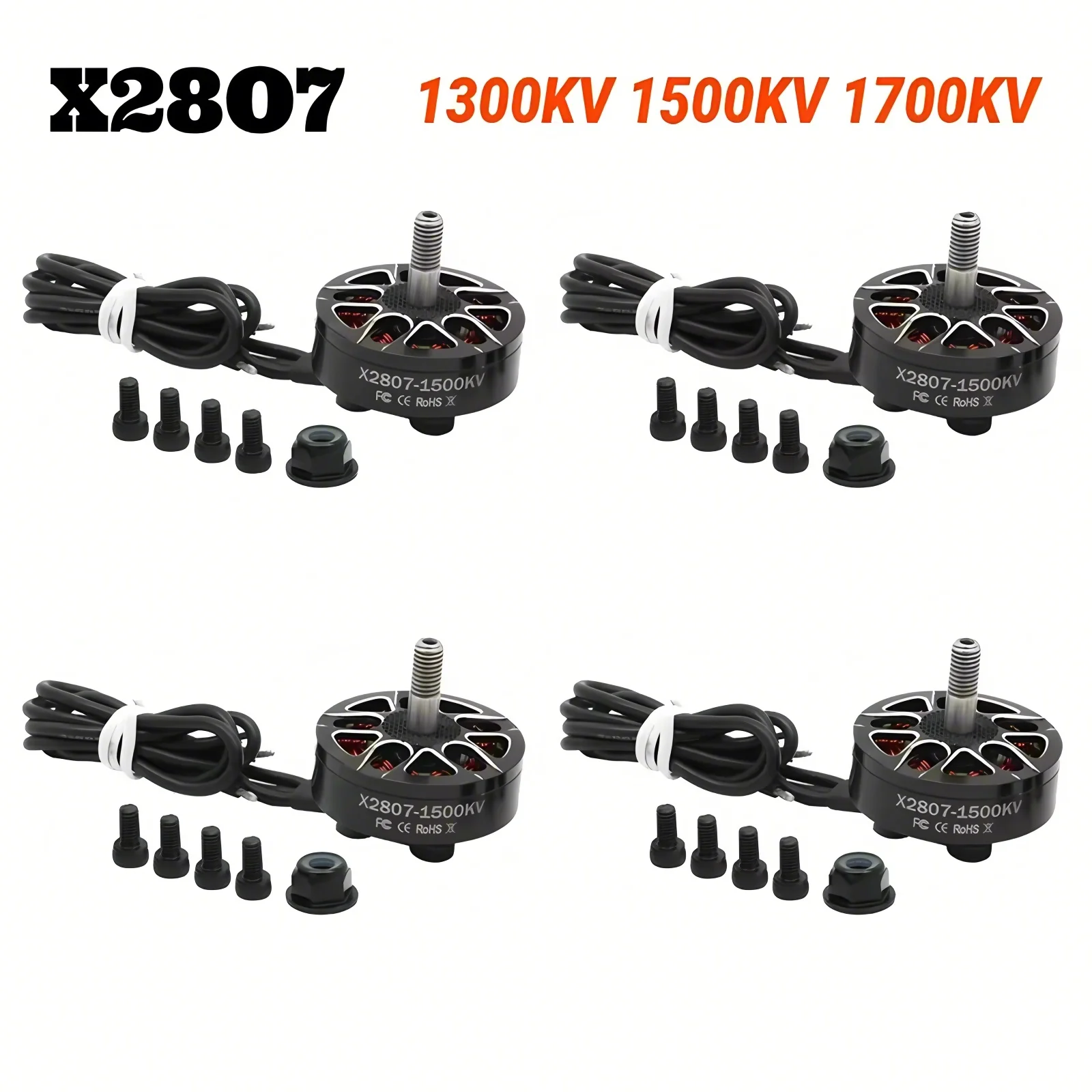 2/4 pcs X2807 2807 Motor 1300KV 4S 1500KV 1700KV 6S Brushless Motor for FPV Freestyle 7inch Long Range LR7 Drones DIY Parts