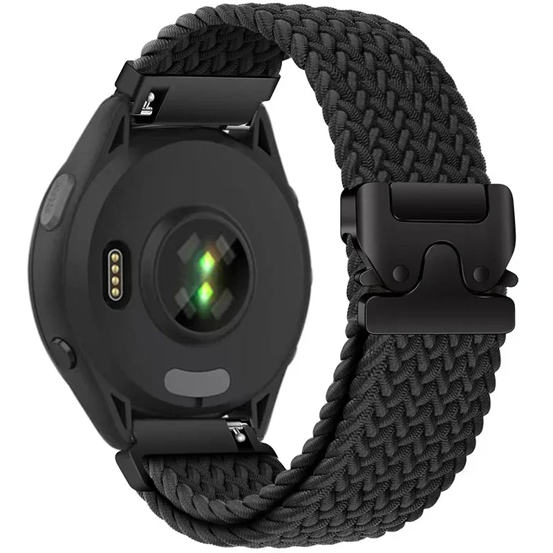 حزام نايلون مضفر للغارمين Forerunner 965 265 165 55 255 موسيقى المظلة مشبك حزام الساعات Garmin Venu 3 Active 5 ملحقات