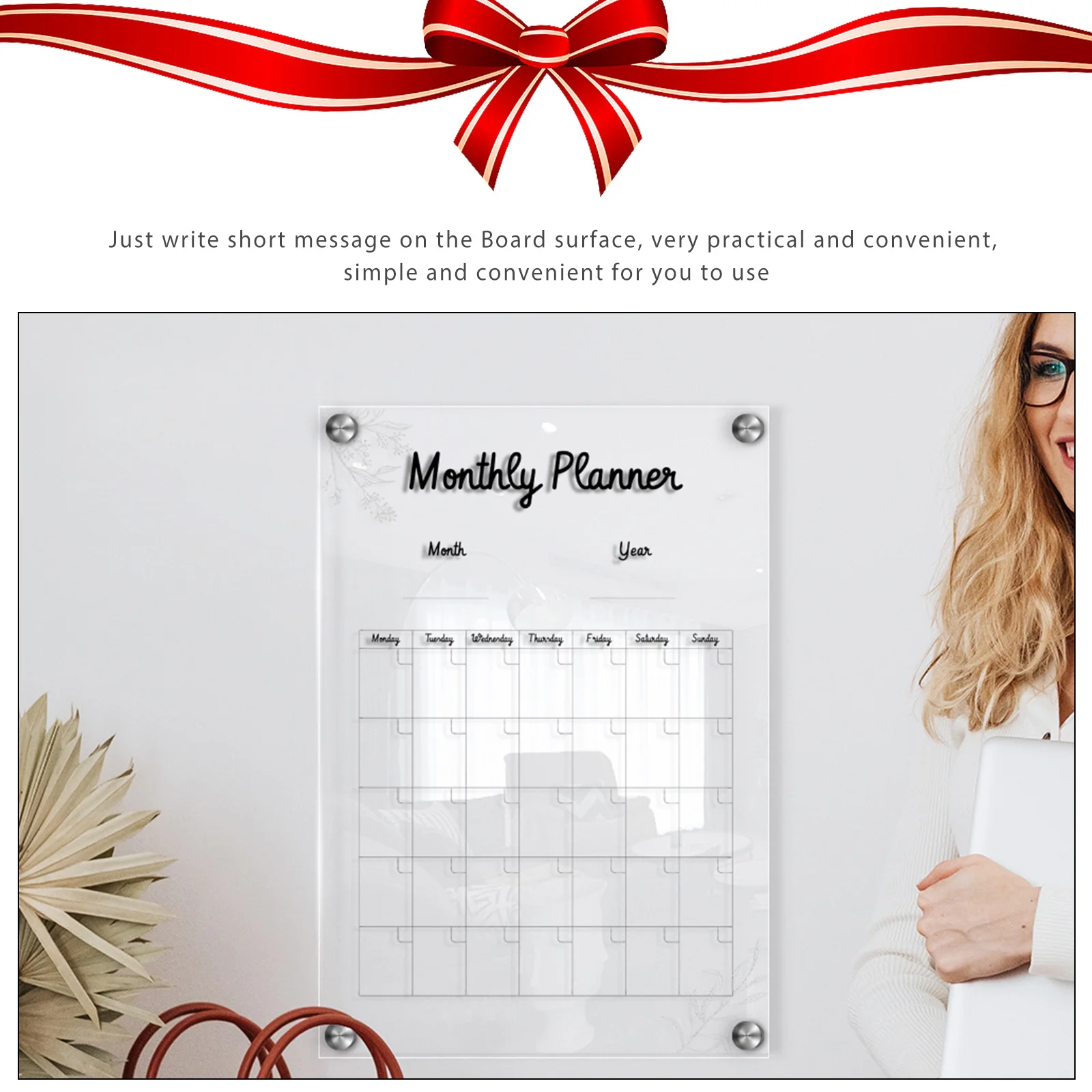 

1 комплект, акриловая доска для заметок, настенная подвесная прозрачная доска для сообщений, стираемая дверная вывеска, украшение для домашнего магазина