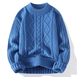 2023 Autumn Casual Men's Sweater O-Neck Striped Slim Knittwear Mens Sweaters Pullover Men Harajuku Mens Retro Sweaters