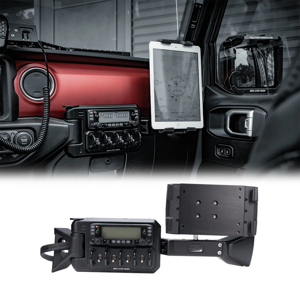 Fury 2018 + Aluminium Bedieningspaneel Kit Met Tablet Ondersteuning Voor Jeep Wrangler Jl Gladiator Jt