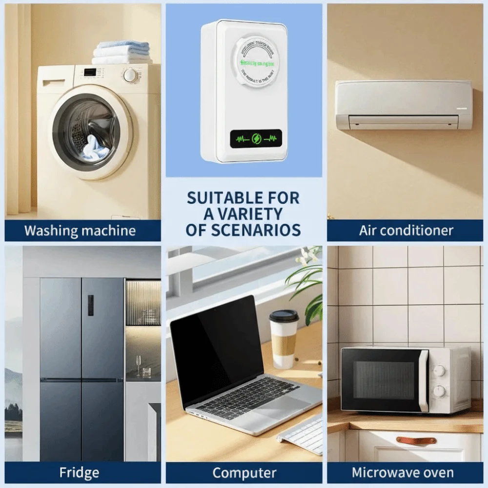 US/EU Adapter Electricity Saving Box Stable Performance Power Save Electric Energy Saver Smart Saver Cost Reducing