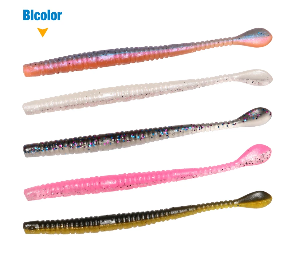 Neue 10 Stück Angelköder 10,5 cm TPE Schwimmender Slug Weicher Köder PVC Sinkender Regenwurm Künstlicher Wobbler Wurm Silikonköder Meeresgerät – Detail 5
