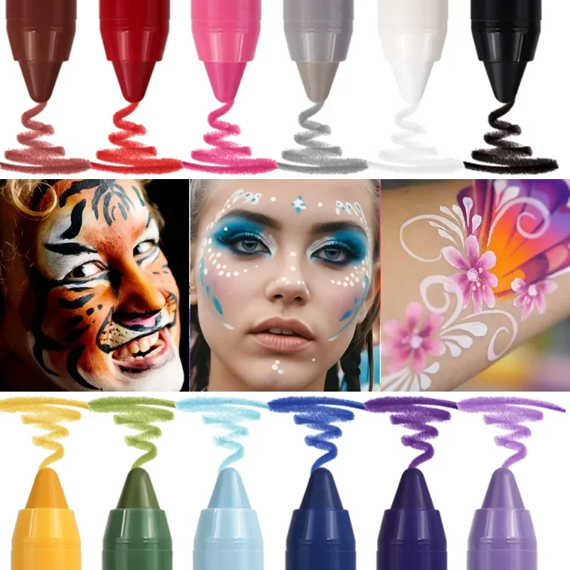 1PC Rich Colors, Easy To Remove Makeup, Matte Finish, Facial and Body Paint Sticks for Party Makeup