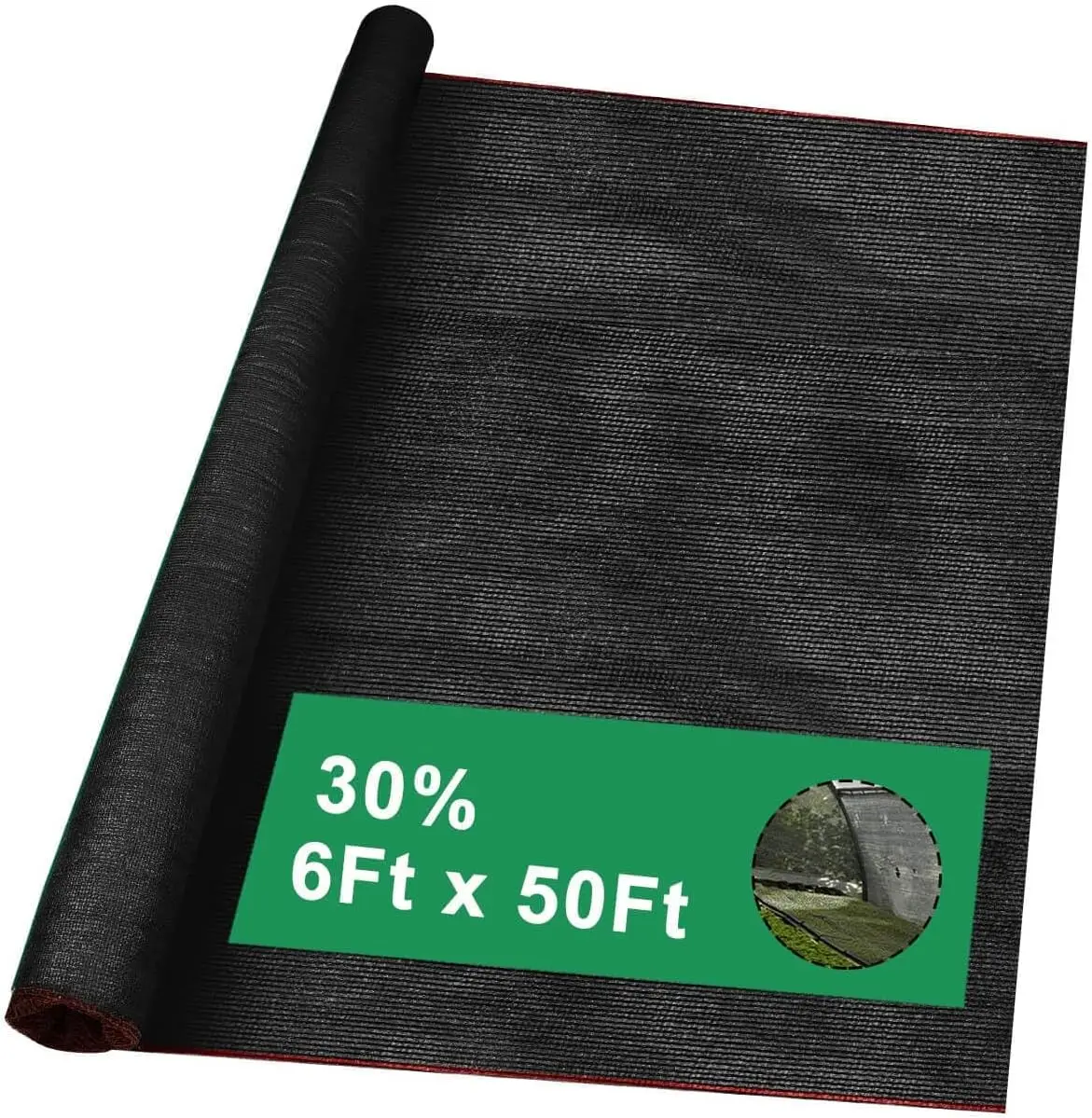 

Plant Sun Shade Cloth - Outdoor Black Windscreen Cover Fabric Roll Garden Sunblock Shade Tarp Netting Mesh（30%shade-6x50ft）