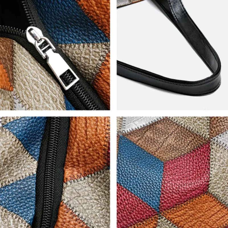 حقيبة يد عصرية للسيدات متعددة الاستخدامات ذات سعة كبيرة، حقيبة كتف مطابقة الألوان من البولي يوريثان، حقيبة ركاب، حقيبة أمي مطوية #6