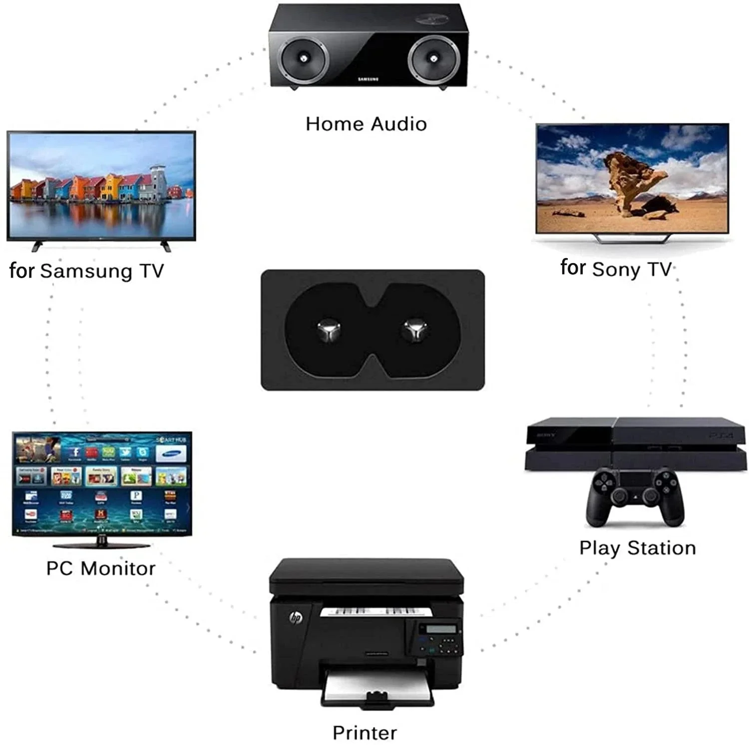2 دبوس الشق الاتحاد الأوروبي الشكل الأوروبي 8 التيار المتناوب كابل الطاقة 90 درجة بزاوية اليورو سلك الطاقة لسامسونج فيليبس LG سوني TV شاشة الكمبيوتر DVD