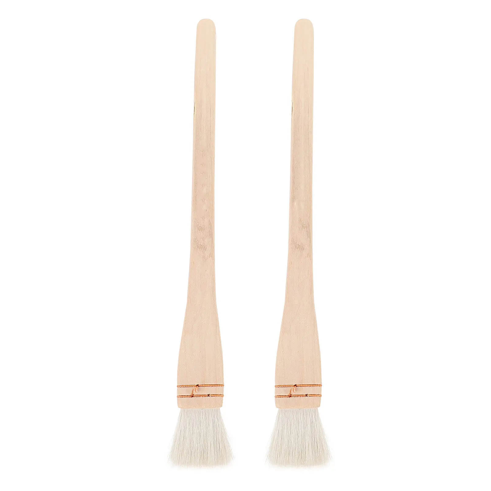2Pcs Hand-Painted Base Brushes Portable Oil Painting Brush Wood Handle Useful Art Craft DIY Tool for Painting Wall Artist