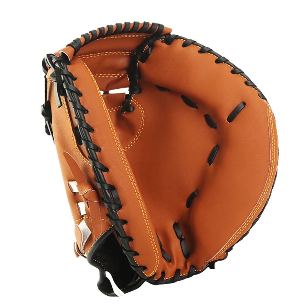 

Baseball Softball Catcher Wear-resistant Baseball Glove PU Leather Beginner Play Training Catcher Mitt for Youth Adults Practice